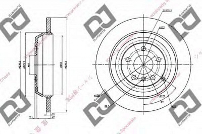 DJ PARTS bd1306 -  Тормозной диск